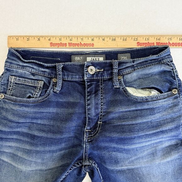 BKE Jeans Mens 29x33 Blue Jake Straight Leg Denim Regular Fit Stretch Med. Wash - Picture 9 of 15